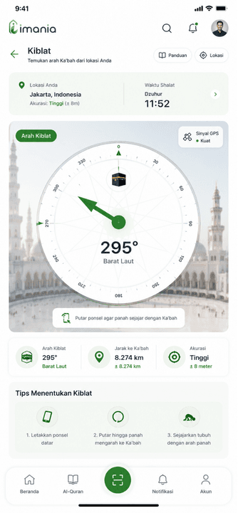 Mockup fitur doa dan dzikir Imania